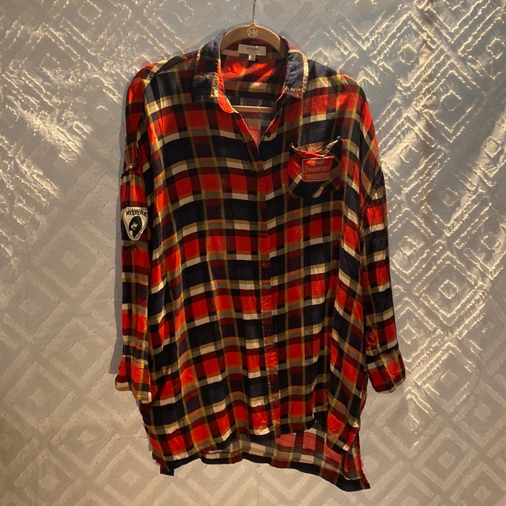 Button up plaid shirt
